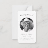 In Liefdevolle Geheugen Moderne Eenvoudige Gebedsk Notitiekaartje (Voorkant)