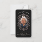 In Liefdevolle Geheugen Moderne Eenvoudige Gebedsk Notitiekaartje (Voorkant)