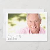 In Liefdevolle Geheugen Moderne Minimale Foto Verd Bedankkaart (Voorkant)