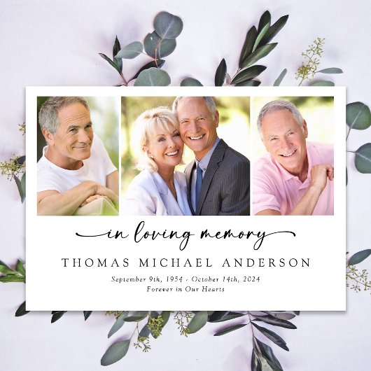 In Liefdevolle Geheugen Script Foto Begrafenissymp Bedankkaart