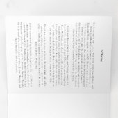 In liefdevolle geheugen volgorde van service drieluik aankondiging (Binnenzijde eerst)