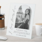 In Liefdevolle Geheugenboog foto begrafenis Welkom Reclamebord Met Voetstuk (Insitu)