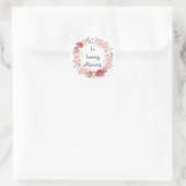 in liefdevolle geheugenkrans ronde sticker (Tas)