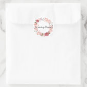 in liefdevolle geheugenkrans ronde sticker (Tas)