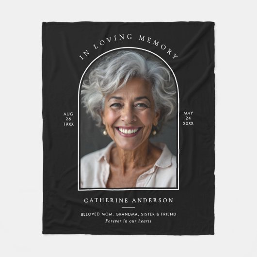 In Liefdevolle Geheugennaam, Aangepaste Citaat & F Fleece Deken (Voorkant)