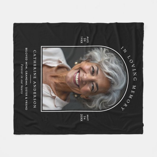 In Liefdevolle Geheugennaam, Aangepaste Citaat & F Fleece Deken (Voorkant (Horizontaal))