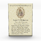 In liefdevolle herdenking St. Joseph Gebed Keepsak Fotoblokken (Voorkant)