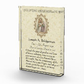 In liefdevolle herdenking St. Joseph Gebed Keepsak Fotoblokken (Rechts)