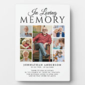 In liefdevolle herinnering 7-foto zwart-wit monume fotoplaat (voorkant)