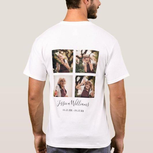 In liefdevolle herinnering | 9 Fotocollage | geden T-shirt (Achterkant)