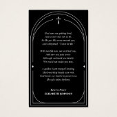 In liefdevolle herinnering aan begrafenis Memorial Visitekaartje (Achterkant)