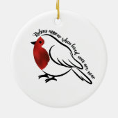 In liefdevolle herinnering aan een geliefde Robin  Keramisch Ornament (Achterkant)