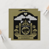 In liefdevolle herinnering aan een teckel kaart (Voorkant / Achterkant in situ)