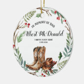 In liefdevolle herinnering aan familie houden van  keramisch ornament (Links)