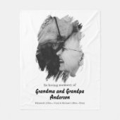 In liefdevolle herinnering aan grootouders Memoria Fleece Deken (Voorkant)