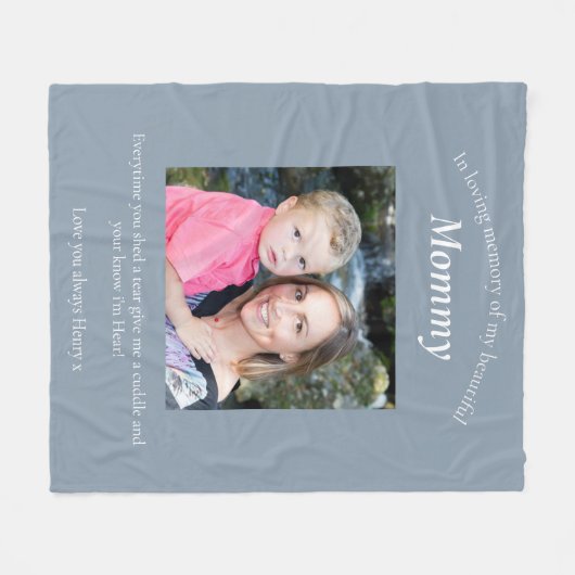 In liefdevolle herinnering aan mama memorial fleece deken (Voorkant (Horizontaal))