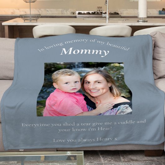 In liefdevolle herinnering aan mama memorial fleece deken