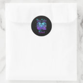 In liefdevolle herinnering aan mijn vader zelfmoor ronde sticker (Tas)