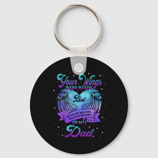 In liefdevolle herinnering aan mijn vader zelfmoor sleutelhanger (Achterkant)