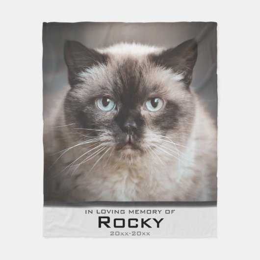 In liefdevolle herinnering aan Pet Custom Photo Me Fleece Deken (Voorkant)