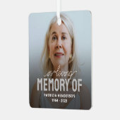 In liefdevolle herinnering aandenken foto kerst metalen ornament (Voorkant links)
