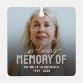 In liefdevolle herinnering aandenken foto kerst metalen ornament (Achterkant)