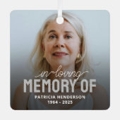 In liefdevolle herinnering aandenken foto kerst metalen ornament (Voorkant)