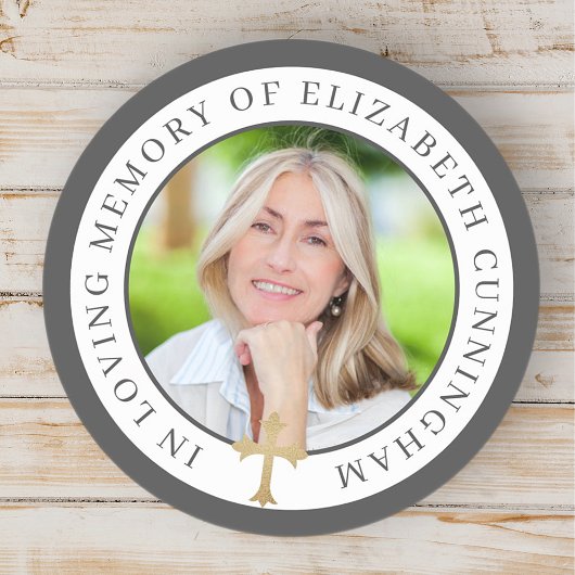 in liefdevolle herinnering | Aangepaste foto en go Ronde Sticker