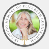 in liefdevolle herinnering | Aangepaste foto en go Ronde Sticker (Voorkant)