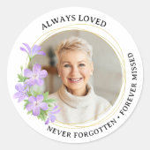 In liefdevolle herinnering altijd dol op aangepast ronde sticker (Voorkant)