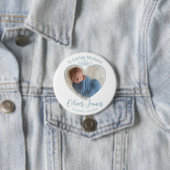 In liefdevolle herinnering Baby Foto Angel Wings K Ronde Button 7,6 Cm (In situ)