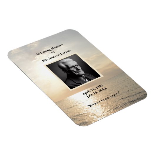 In liefdevolle herinnering begrafenis foto magneet (Rechterzijde)