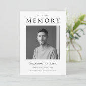 In liefdevolle herinnering begrafenisdienst foto programmakaart (Staand voorkant)