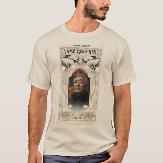 In liefdevolle herinnering, beige t-shirt (Voorkant)