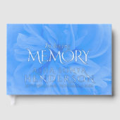 In liefdevolle herinnering blauw roos zilveren her gastenboek (Voorkant)