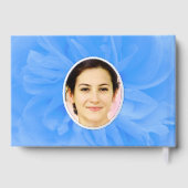 In liefdevolle herinnering blauw roos zilveren her gastenboek (Achterkant)