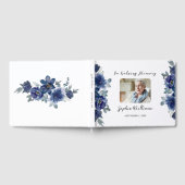 In liefdevolle herinnering Blauwe bloemen Gastenboek (Volledig)