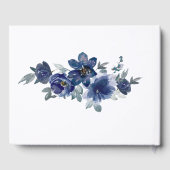 In liefdevolle herinnering Blauwe bloemen Gastenboek (Achterkant)