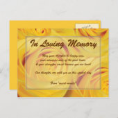 "In liefdevolle herinnering" condoleert de dood Briefkaart (Voorkant / Achterkant)