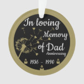 In liefdevolle herinnering Death Jubileum Dad Ornament (voorkant)