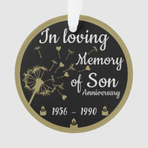 In liefdevolle herinnering Death Jubileum Son Ornament