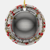 In liefdevolle herinnering - Dog Photo Pet Memoria Keramisch Ornament (Achterkant)