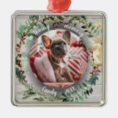 In liefdevolle herinnering - Dog Photo Pet Memoria Metalen Ornament (Voorkant)