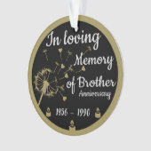In liefdevolle herinnering Dood Jubileum Broer Ornament (voorkant)