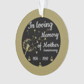 In liefdevolle herinnering Dood Jubileum Moeder Ornament (voorkant)