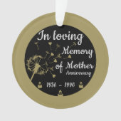 In liefdevolle herinnering Dood Jubileum Moeder Ornament (voorkant)