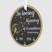 In liefdevolle herinnering Dood Jubileum Oma Ornament (voorkant)