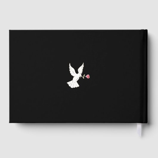 In liefdevolle herinnering dove rode roos begrafen gastenboek (Achterkant)