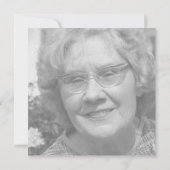 In liefdevolle herinnering duif foto dood aankondi kaart (Achterkant)