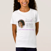 In liefdevolle herinnering duif paarse roos foto b t-shirt (Voorkant)